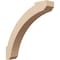 Ekena Millwork 3-inch W x 16-inch D x 16-inch H Lafayette Rough Cedar Woodgrain TimberThane Knee Brace, Primed BRCUR03X16X16LFTRCPR - alternate 1